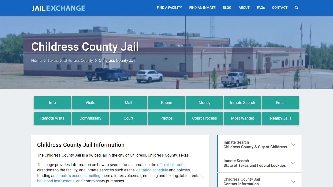 Childress County Jail, TX Inmate Search, Information