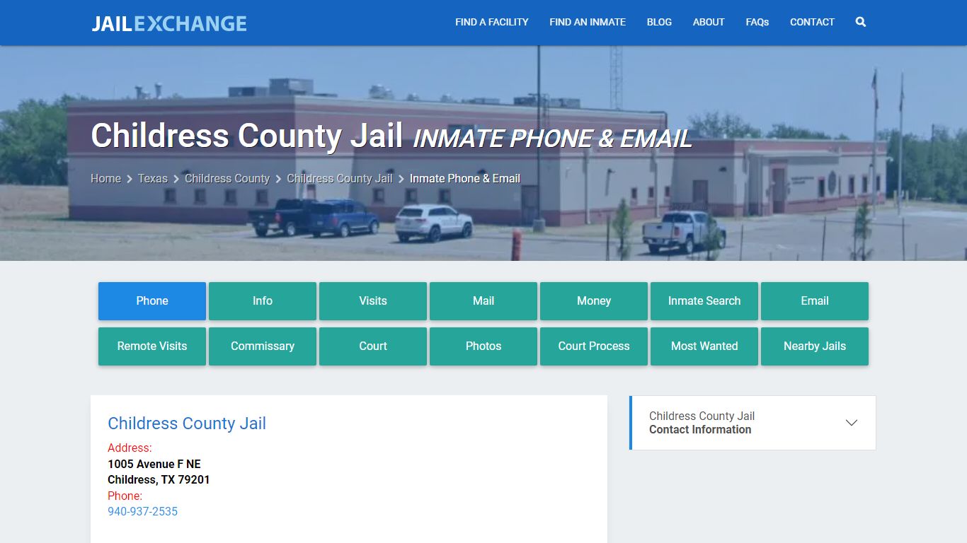 Childress County Jail Inmate Phone & Email - Jail Exchange